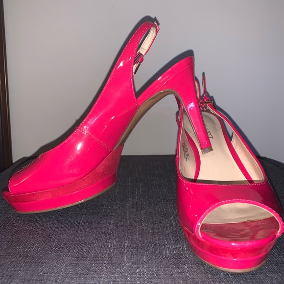 Pink Nine West Peep Toe Heel - Picture 3 of 5